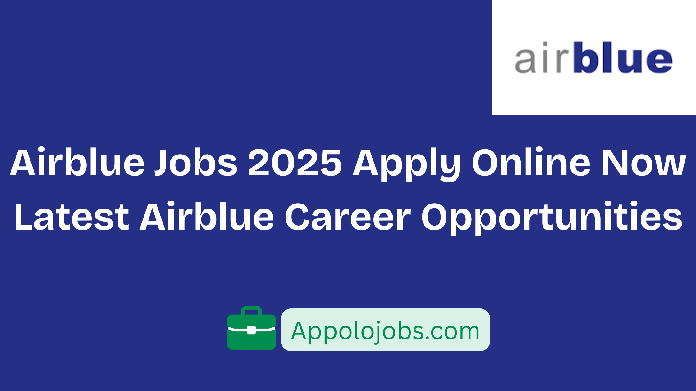Airblue Jobs 2025 Apply Online Now Latest Airblue Career Opportunities